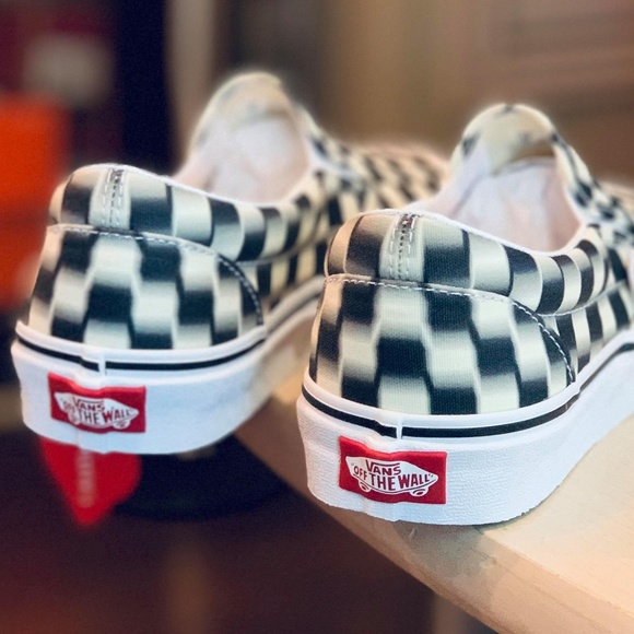 Vans Classic Slip-On Skate Shoes Women's Blur Chec - Picture 3 of 8